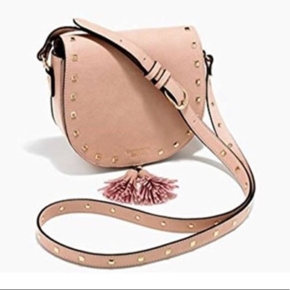 Victoria's Secret Handbags - Victoria’s Secret Crossbody, NWOT, blush pink with gold studs